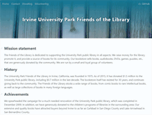 Tablet Screenshot of friendsirvineuplib.org